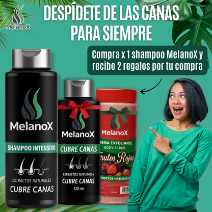 MELANOX | SHAMPOO ANTICANAS + 2 REGALOS EXCLUSIVOS