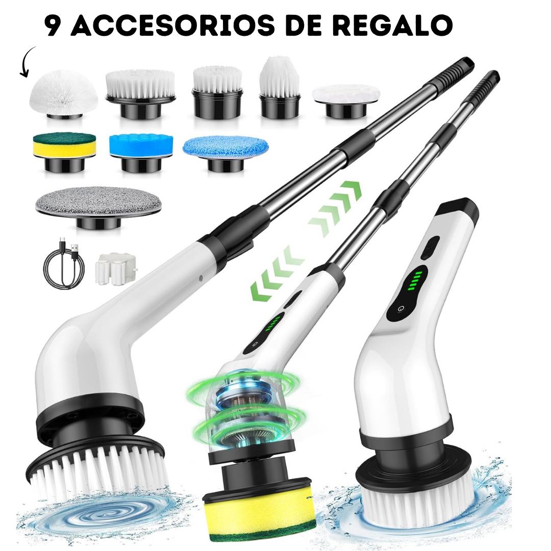 SPINOVA9 | LIMPIADOR ELÉCTRICO INALÁMBRICO – PACK COMPLETO 9 EN 1