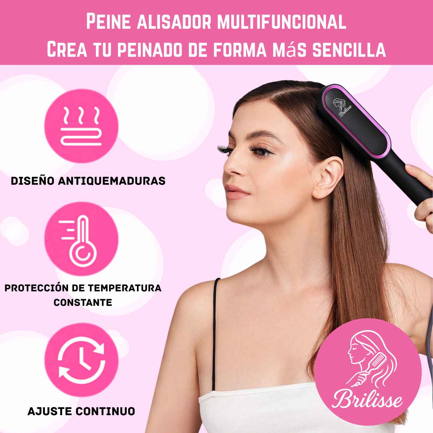 BRILISSE | ESTILO QUE DESLUMBRA + PEINE ANTI-FRIZZ DE REGALO